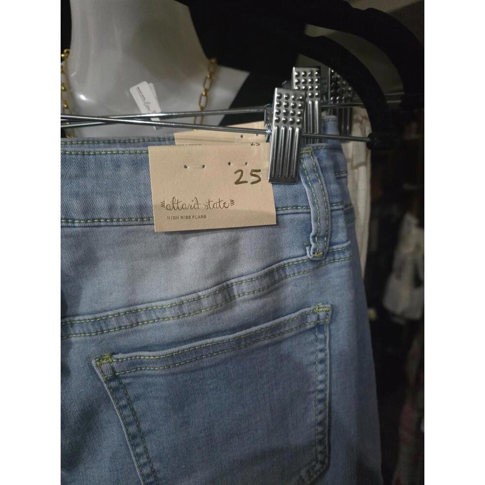 Altar'd State Women's Janice Fit and Flare Jeans High Waisted Wide Leg - Picture 8 of 10